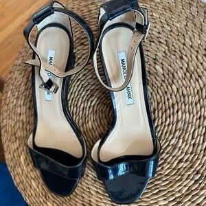Manolo Blahnik Glossy Black Heels